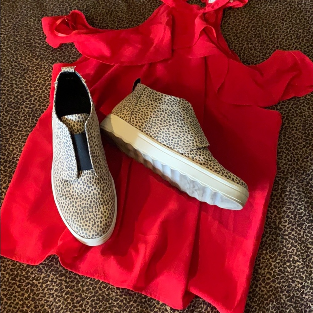 Leopard slip on sneaker